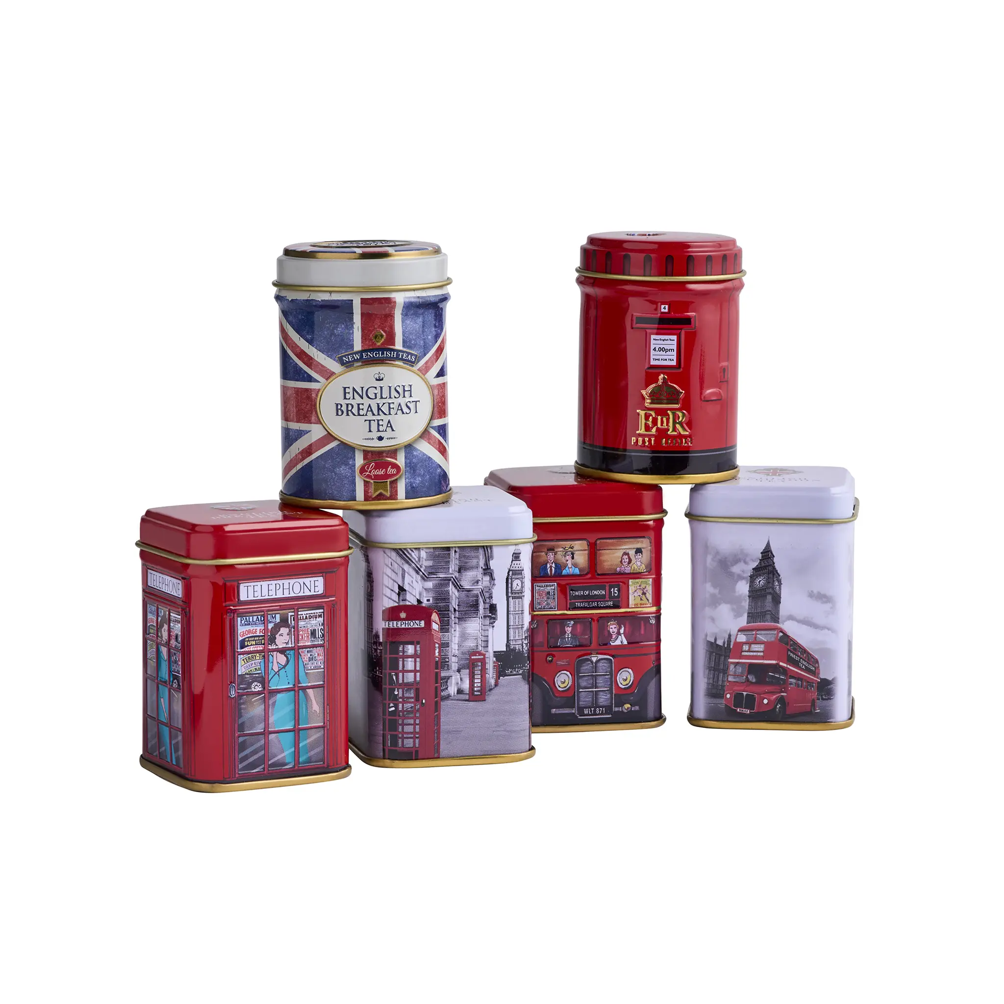 Best Of British Mini Tea Tin Set of 6 - Image 4
